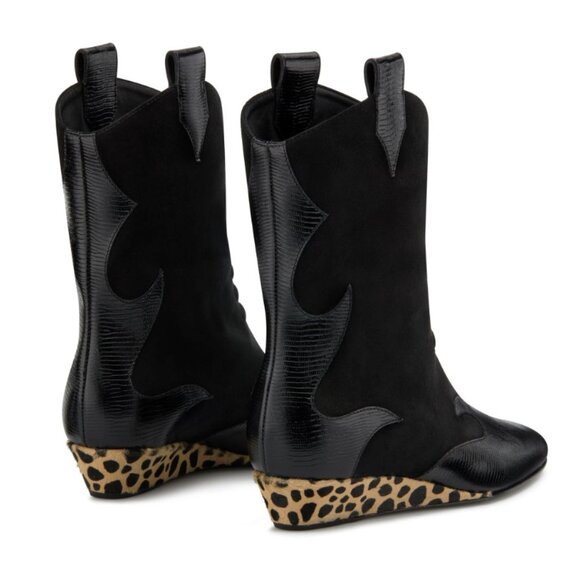 GIUSEPPE ZANOTTI Women's I970049 Mid Calf Boot, Black (Nero 83492), 9.5B US NEW - Picture 4 of 10